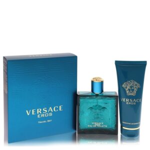 Versace Eros by Versace Gift Set - 3.4 oz Eau De Toilette Spray + 3.4 oz Shower Gel for Men