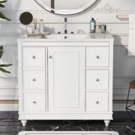 contemporary-white-bathroom-vanity-cabinet-36x18x34-inches-4-drawers-1-cabinet-door-multipurpose-storage-resin-integrated-sink-adjustable-shelves-solid-wood-frame-with-mdf-2