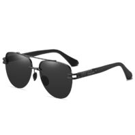 Polarized Men's Large Frame Frameless Sunglasses