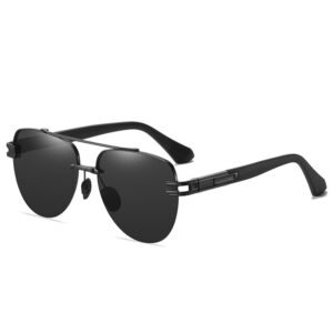 Polarized Men's Large Frame Frameless Sunglasses