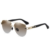 Polarized Men's Large Frame Frameless Sunglasses