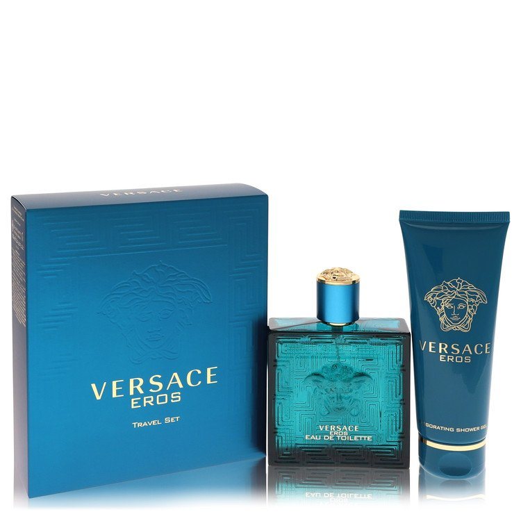 Versace Eros by Versace Gift Set - 3.4 oz Eau De Toilette Spray + 3.4 oz Shower Gel