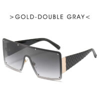 Oversized Square Sunglasses Women 2023 Fashion Metal Frame Vintage Sun Glasses Men Shades Retro Gradient Visor Zonnebril Dames