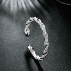Plated Silver  For Women Man Mesh Wide Braided Bracelet Bangle Chain Wristband Jewelry Punk Jewelry