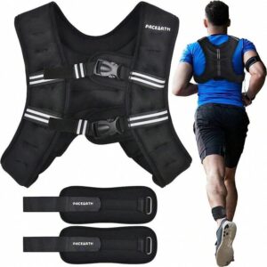 PACEARTH Reflective Weighted Vest for Strength Training and Running