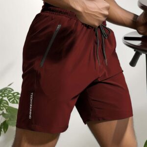 Summer Gym Shorts QuickDry Comfy Stylish with Zippered Pockets