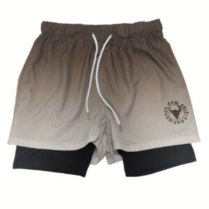 Summer Workout Gym Shorts with Zipper Pocket for Men