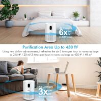 H13 True HEPA Air Purifier for Home Large Room Up To 430ft²